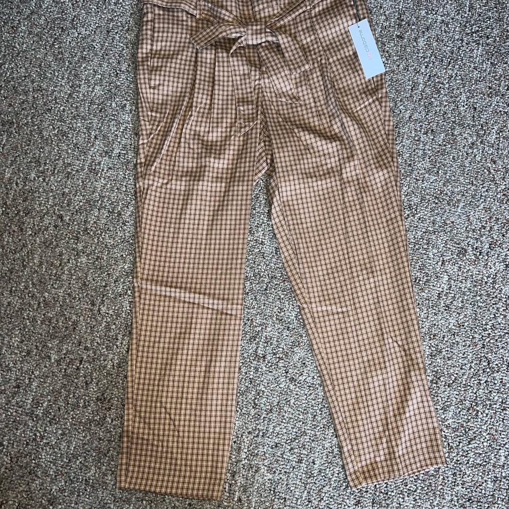 NWTS Liz Claiborne Carmel plaid pants size 10 - Picture 12 of 13